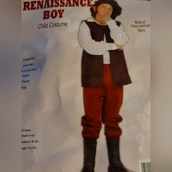 Other - NWT RENAISSANCE BOY COSTUME NEWSPAPER BOY CHRISTMAS THANKSGIVING CHILD